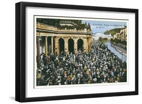 Crowd in Karlsbad, Germany-null-Framed Art Print