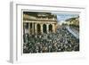 Crowd in Karlsbad, Germany-null-Framed Art Print