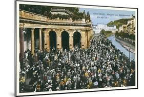 Crowd in Karlsbad, Germany-null-Mounted Art Print