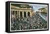 Crowd in Karlsbad, Germany-null-Framed Stretched Canvas