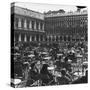 Crowd in Piazza San Marco. Tables at Cafe Florian in Foreground-Alfred Eisenstaedt-Stretched Canvas