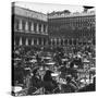 Crowd in Piazza San Marco. Tables at Cafe Florian in Foreground-Alfred Eisenstaedt-Stretched Canvas