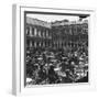 Crowd in Piazza San Marco. Tables at Cafe Florian in Foreground-Alfred Eisenstaedt-Framed Photographic Print