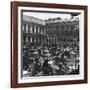 Crowd in Piazza San Marco. Tables at Cafe Florian in Foreground-Alfred Eisenstaedt-Framed Photographic Print