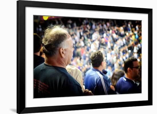 Crowd in Yankee Stadium Singing the Anthem at the Beginning of T-Sabine Jacobs-Framed Photographic Print