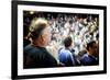 Crowd in Yankee Stadium Singing the Anthem at the Beginning of T-Sabine Jacobs-Framed Photographic Print