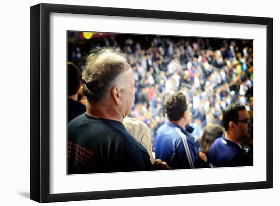 Crowd in Yankee Stadium Singing the Anthem at the Beginning of T-Sabine Jacobs-Framed Photographic Print