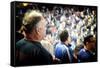 Crowd in Yankee Stadium Singing the Anthem at the Beginning of T-Sabine Jacobs-Framed Stretched Canvas