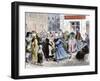 Crowd of Angry Women at the Door of a Bakery during the French Revolution-null-Framed Giclee Print