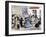 Crowd of Angry Women at the Door of a Bakery during the French Revolution-null-Framed Giclee Print