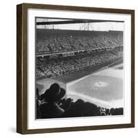 Crowd of Baseball Fans Attending Game at Ebbets Field-Ed Clark-Framed Photographic Print