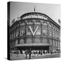 Crowd of Baseball Fans Lining Up to See Game at Ebbets Field-Ed Clark-Stretched Canvas