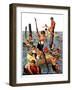 "Crowd of Boys Swimming,"July 28, 1928-Eugene Iverd-Framed Giclee Print