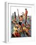 "Crowd of Boys Swimming,"July 28, 1928-Eugene Iverd-Framed Giclee Print