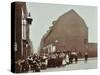 Crowd of East End Children, Red Lion Street, Wapping, London, 1904-null-Stretched Canvas