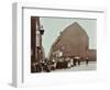 Crowd of East End Children, Red Lion Street, Wapping, London, 1904-null-Framed Photographic Print