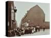 Crowd of East End Children, Red Lion Street, Wapping, London, 1904-null-Stretched Canvas