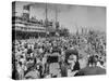 Crowd of Hindu Refugees Crowding Dock as They Prepare to Ship Out for New Homes in Bombay-Margaret Bourke-White-Stretched Canvas