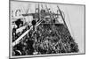 Crowd of Immigrants Standing on Deck-null-Mounted Art Print