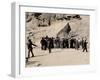 Crowd of Interested Spectators Waiting Outside the Tomb of Tutankhamun, Valley of the Kings-Harry Burton-Framed Photographic Print