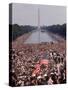 Crowd of over 200,000 Gathered Where Martin Luther King Delivered "I Have a Dream" Speech-Paul Schutzer-Stretched Canvas