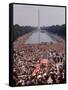 Crowd of over 200,000 Gathered Where Martin Luther King Delivered "I Have a Dream" Speech-Paul Schutzer-Framed Stretched Canvas