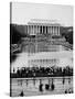 Crowd of People Attending a Civil Rights Rally at the Lincoln Memorial-John Dominis-Stretched Canvas