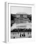 Crowd of People Attending a Civil Rights Rally at the Lincoln Memorial-John Dominis-Framed Photographic Print