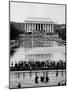 Crowd of People Attending a Civil Rights Rally at the Lincoln Memorial-John Dominis-Mounted Photographic Print