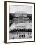 Crowd of People Attending a Civil Rights Rally at the Lincoln Memorial-John Dominis-Framed Photographic Print