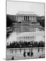 Crowd of People Attending a Civil Rights Rally at the Lincoln Memorial-John Dominis-Mounted Photographic Print