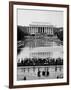 Crowd of People Attending a Civil Rights Rally at the Lincoln Memorial-John Dominis-Framed Photographic Print