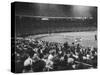 Crowd of People Holding Up Signs and Watching Dodger Cubs Game from Stands at Wrigley Field-John Dominis-Stretched Canvas