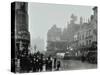 Crowd of People in the Street, Tottenham Court Road, London, 1900-null-Stretched Canvas