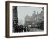 Crowd of People in the Street, Tottenham Court Road, London, 1900-null-Framed Premium Photographic Print
