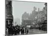 Crowd of People in the Street, Tottenham Court Road, London, 1900-null-Mounted Premium Photographic Print