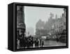 Crowd of People in the Street, Tottenham Court Road, London, 1900-null-Framed Stretched Canvas