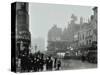 Crowd of People in the Street, Tottenham Court Road, London, 1900-null-Stretched Canvas