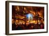 Crowd of People Praying at Holy Night,Digital Painting-Tithi Luadthong-Framed Art Print