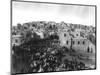 Crowd of Pilgrims in Bethlehem for Christmas Photograph - Bethlehem, Palestine-Lantern Press-Mounted Art Print