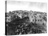 Crowd of Pilgrims in Bethlehem for Christmas Photograph - Bethlehem, Palestine-Lantern Press-Stretched Canvas