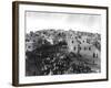 Crowd of Pilgrims in Bethlehem for Christmas Photograph - Bethlehem, Palestine-Lantern Press-Framed Art Print