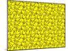 Crowd of Yellow Chicks with Squashed Together in Various Poses Creating a Repeating Wallpaper Backg-Clever Pencil-Mounted Art Print