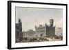 Crowd on the Street in Front of Buildings, Torun, Poland-null-Framed Giclee Print