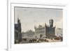 Crowd on the Street in Front of Buildings, Torun, Poland-null-Framed Giclee Print