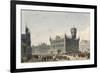 Crowd on the Street in Front of Buildings, Torun, Poland-null-Framed Giclee Print