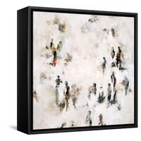 Crowd on the Street-Sydney Edmunds-Framed Stretched Canvas