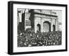 Crowd Outside the Closed East India Dock Gates, Poplar, London, 1897-null-Framed Premium Photographic Print