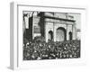 Crowd Outside the Closed East India Dock Gates, Poplar, London, 1897-null-Framed Premium Photographic Print