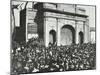 Crowd Outside the Closed East India Dock Gates, Poplar, London, 1897-null-Mounted Premium Photographic Print